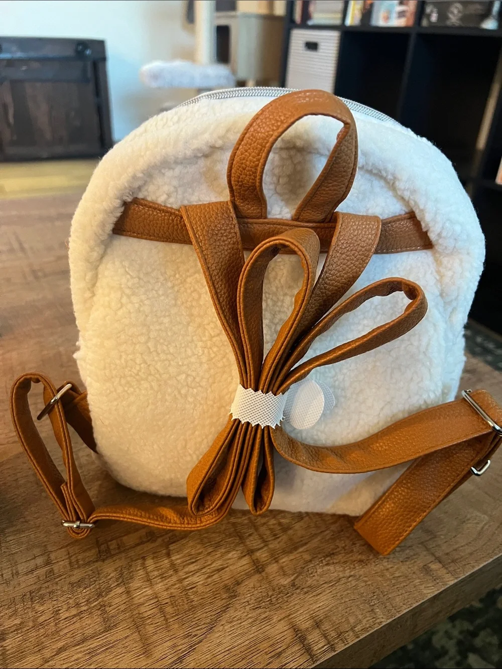 The Mandalorian Kids Plush Trim Mini Backpack - Tan & Green